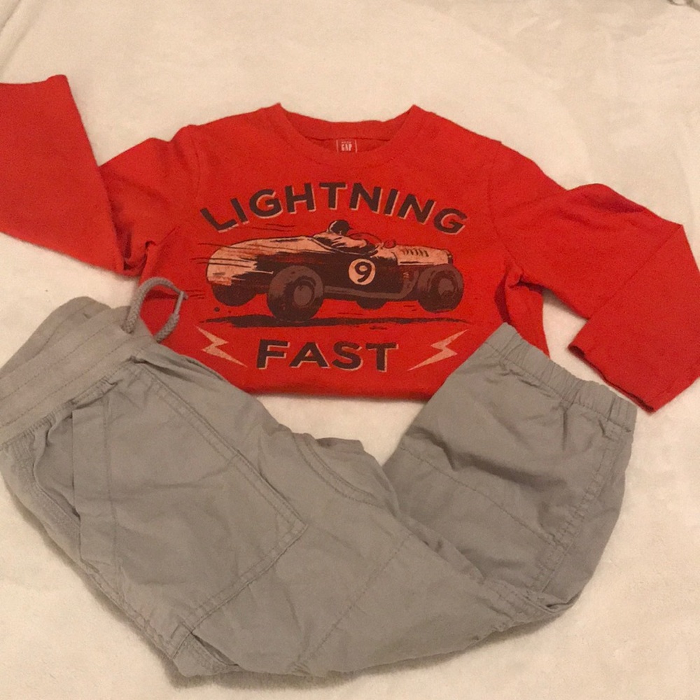 Baby GAP Long Sleeve Tee & Cargo Pants Bundle